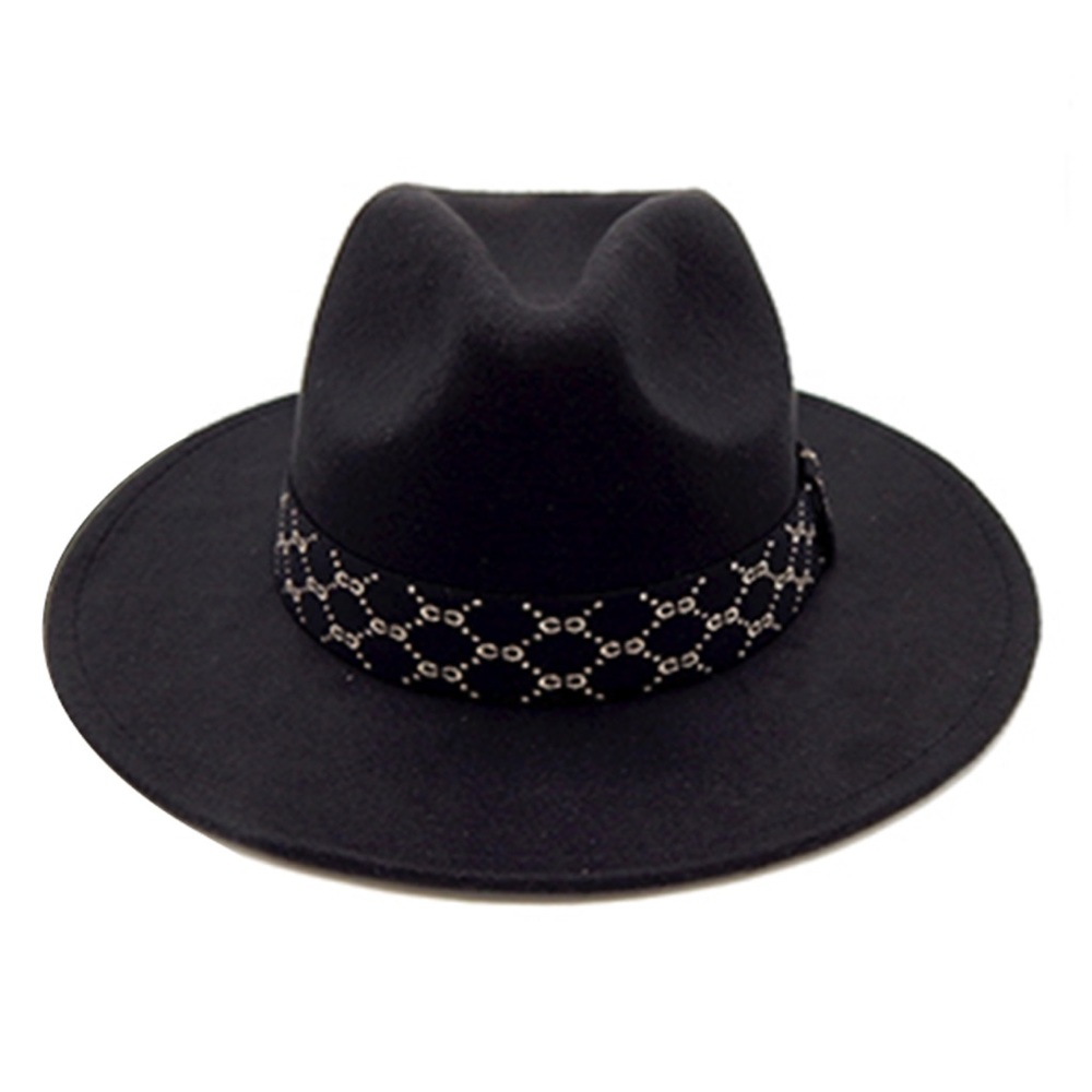 Fashion band fedora black